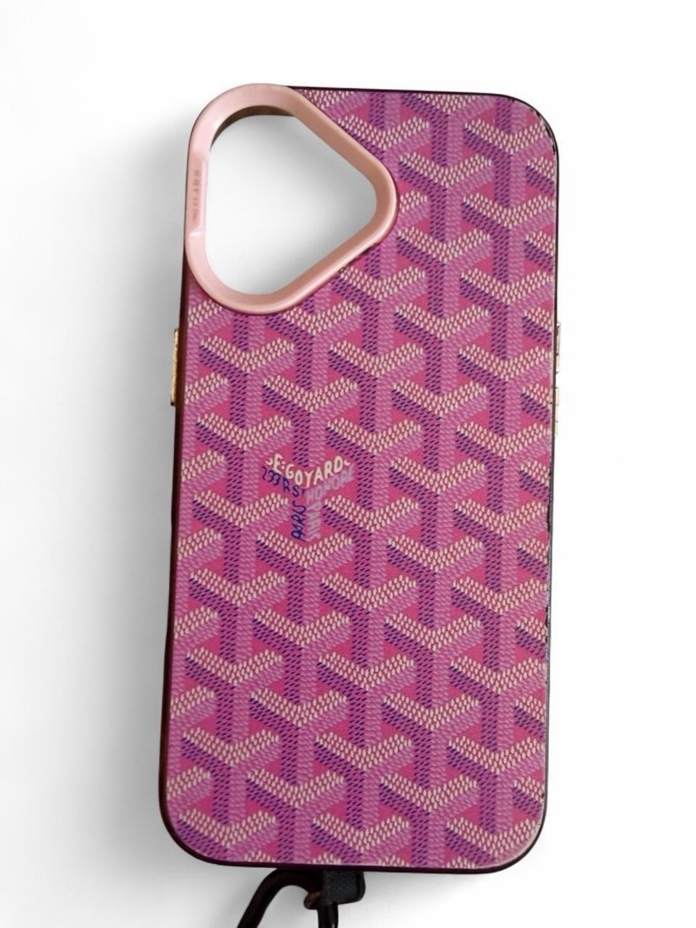 Pink Patterned Designer Phone 16 Case